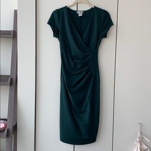 Emerald Green Below-Knee Dress